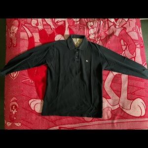 Burberry Black Polo Long-sleeve